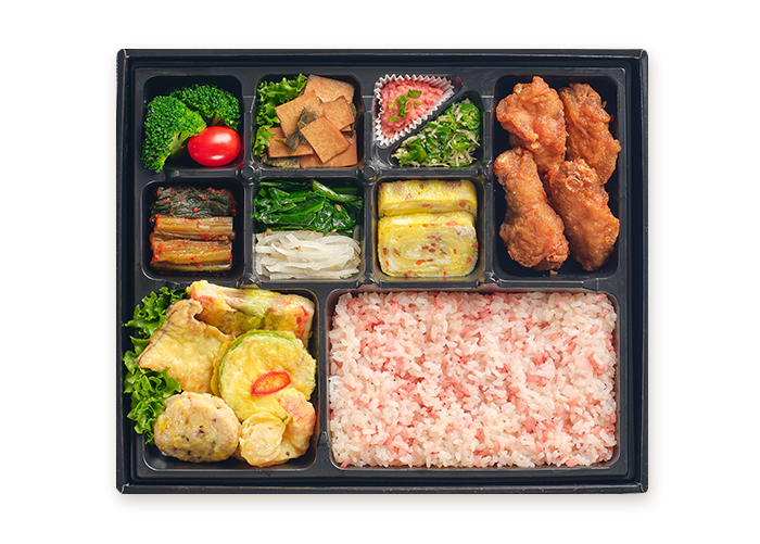 치킨 오색전 도시락